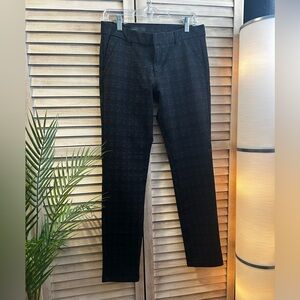 KUT Black Checkered Skinny Pants